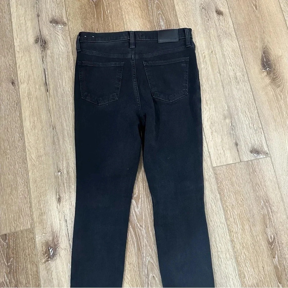 Madewell Women's 10" High-Rise Jeggings Distressed Black Denim Jeans Size 27 GUC - Picture 8 of 9